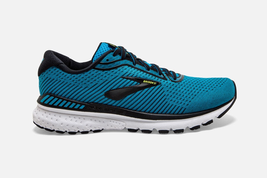 Brooks Adrenaline GTS 20 Mens Australia - Road Running Shoes - Blue/Black (456-BDUVT)